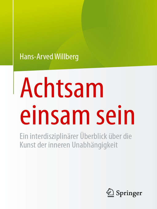 Title details for Achtsam einsam sein by Hans-Arved Willberg - Available